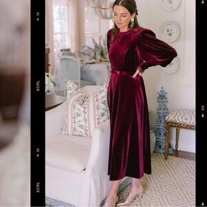 ANTONIO MELANI Velvet Burgundy Dress